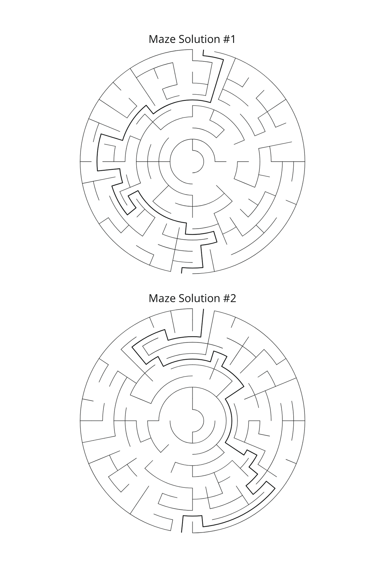 100 Circular Mazes