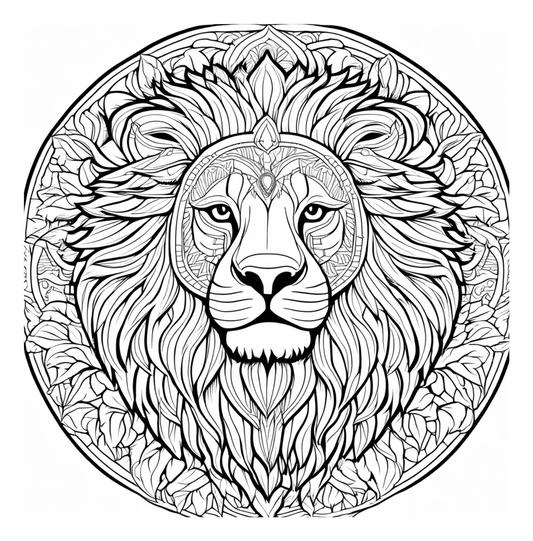 Animal Mandalas - Adult Coloring Book-Digital PDF
