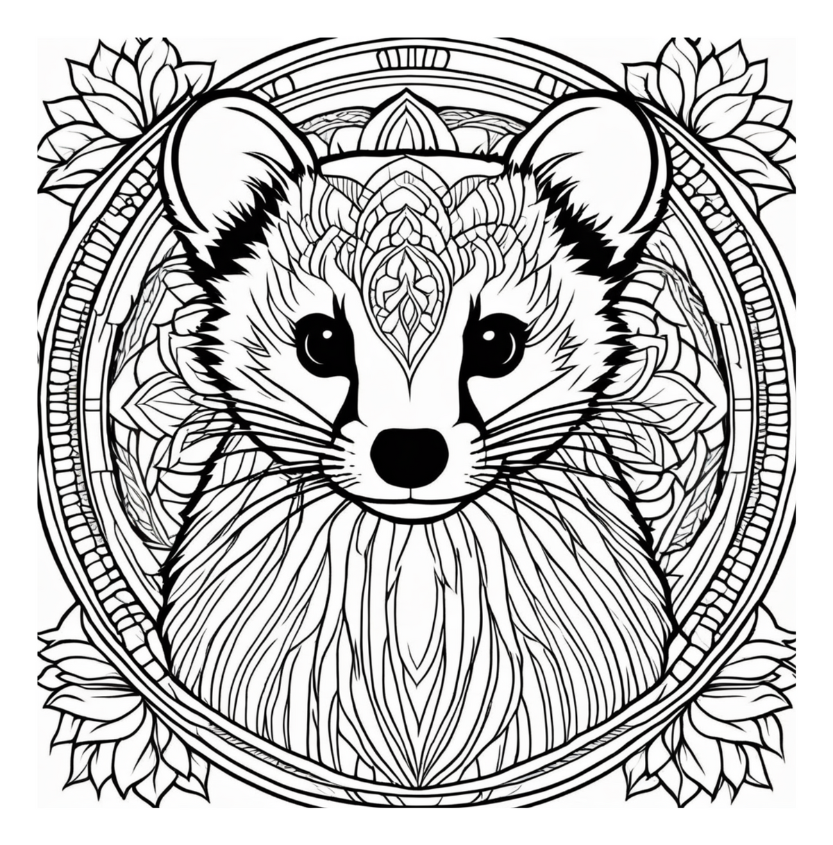 Animal Mandalas - Adult Coloring Book-Digital PDF