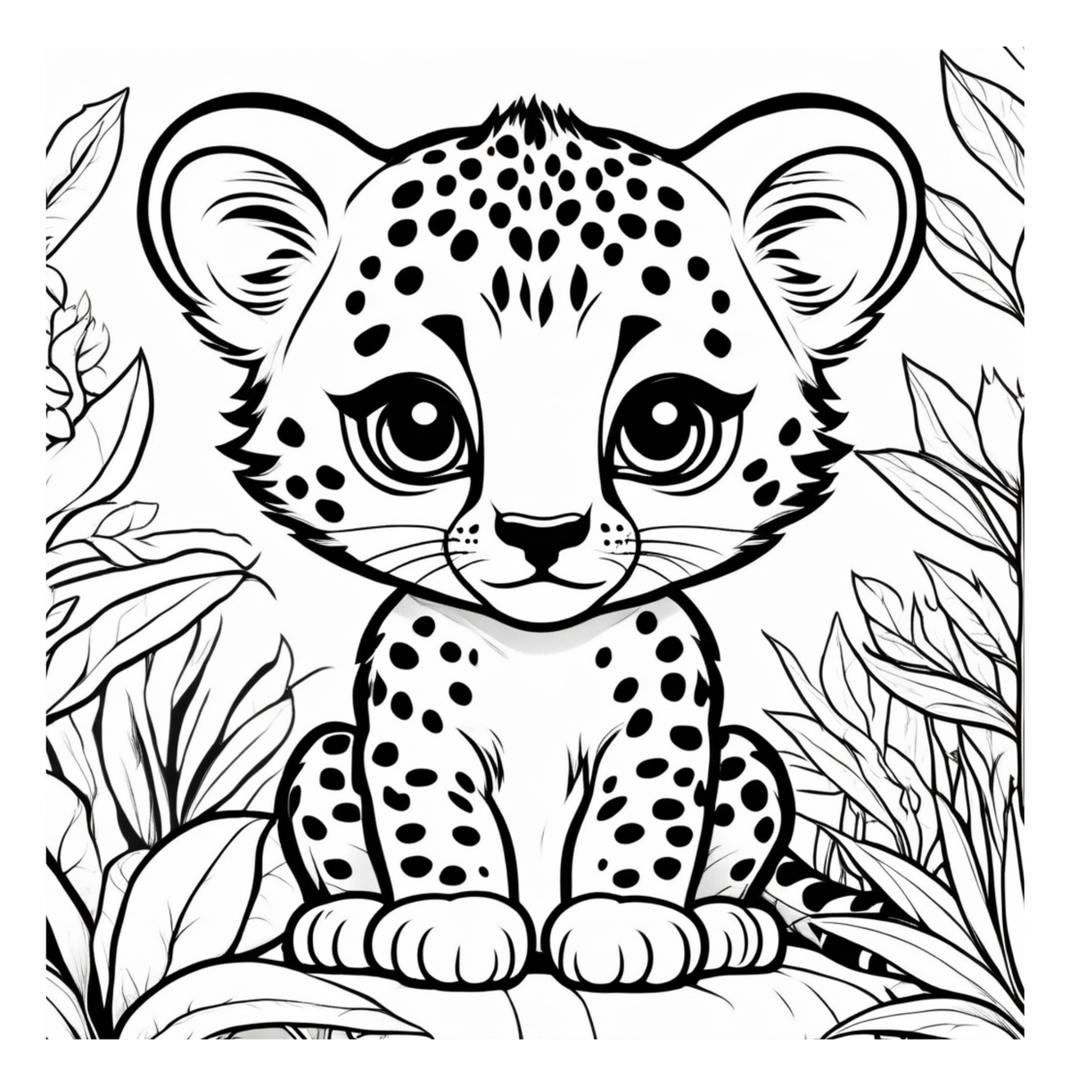Baby Animals, Coloring Book for Kids-Digital PDF