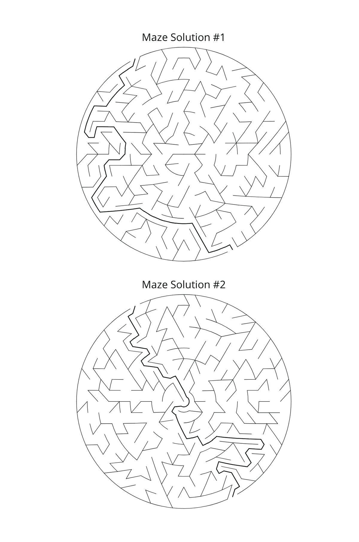 Circular - Triangular Lattice Maze