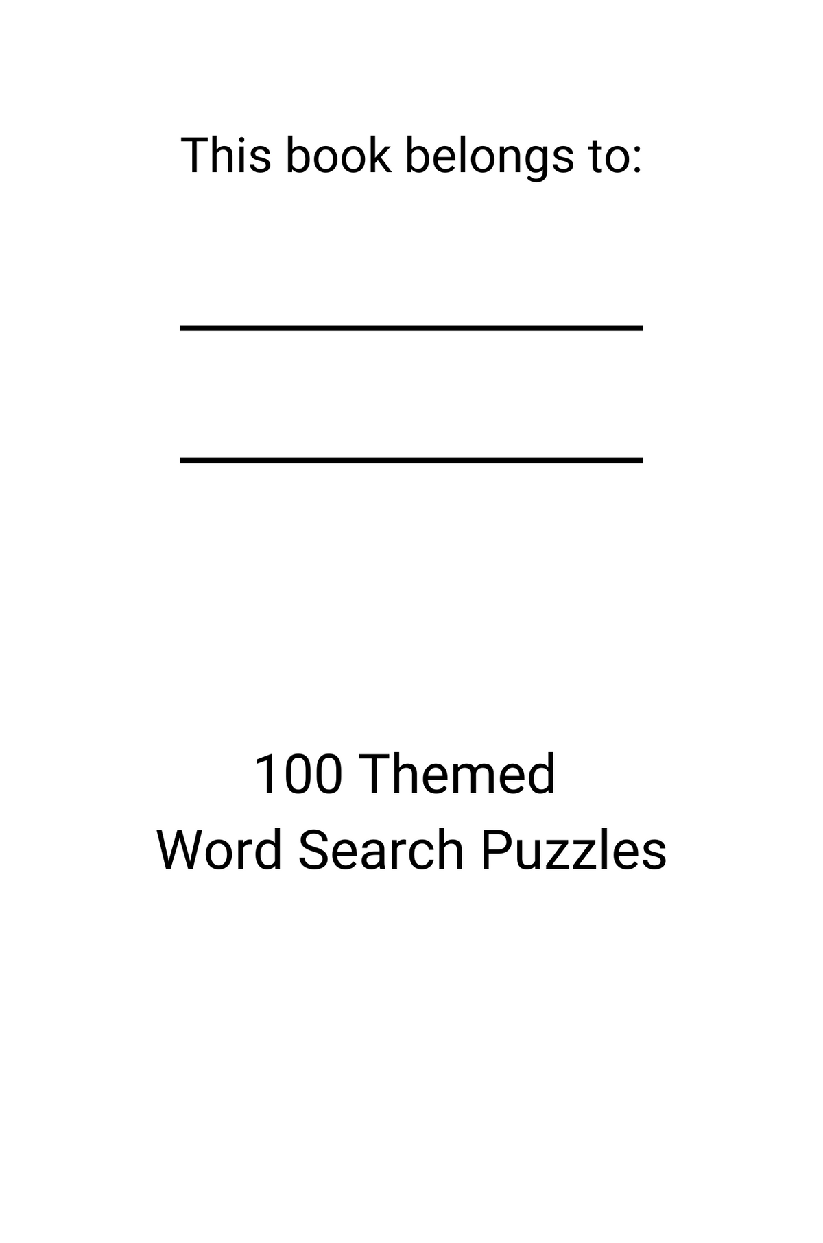 100 Word Search Themed Puzzles