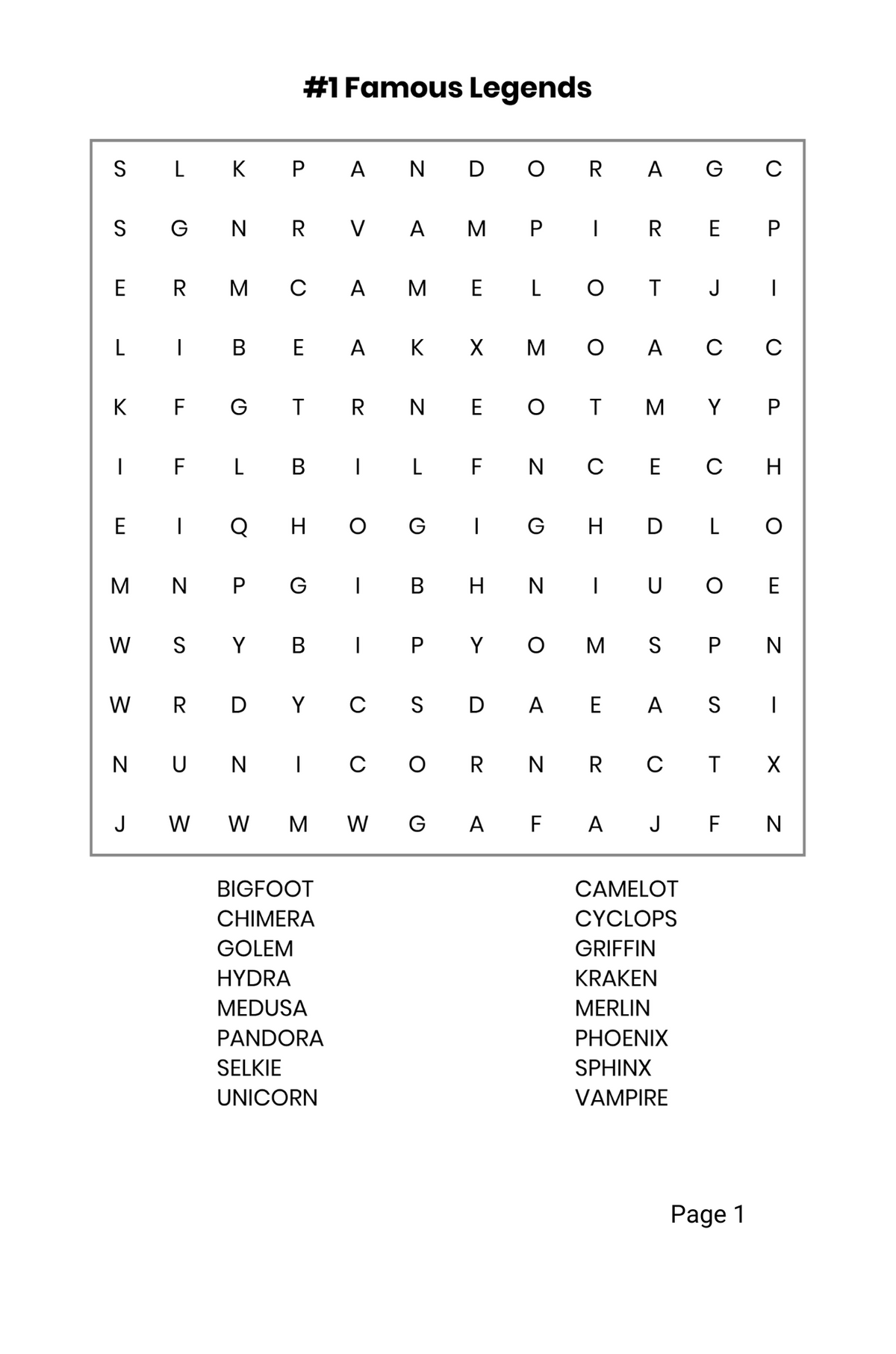 100 Word Search Themed Puzzles