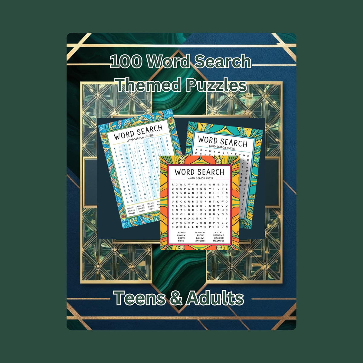 100 Word Search Themed Puzzles