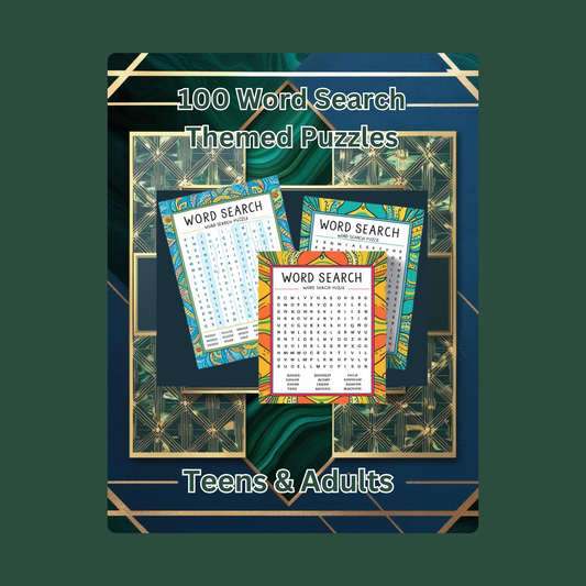 100 Word Search Themed Puzzles