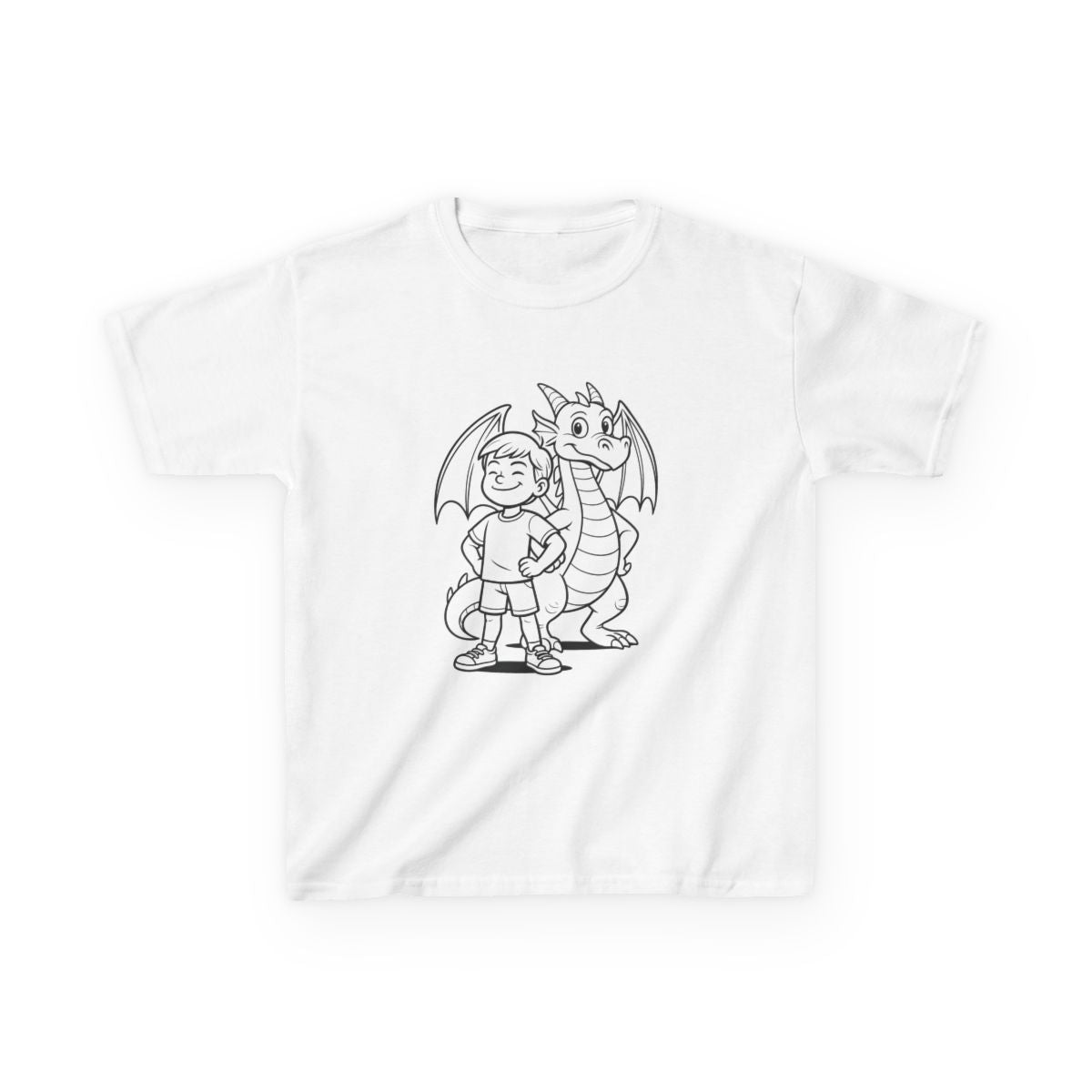 A Boy & His Dragon | Story Coloring Book + Matching T-Shirt Bundle