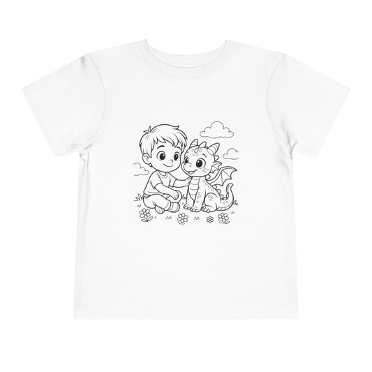 A Boy & His Dragon | Story Coloring Book + Matching T-Shirt Bundle