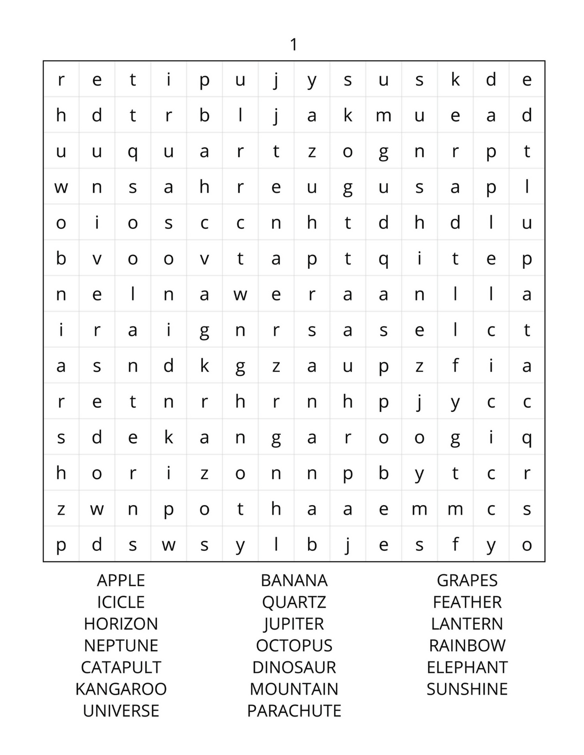 90 Random Word Search Puzzles: Volume 1