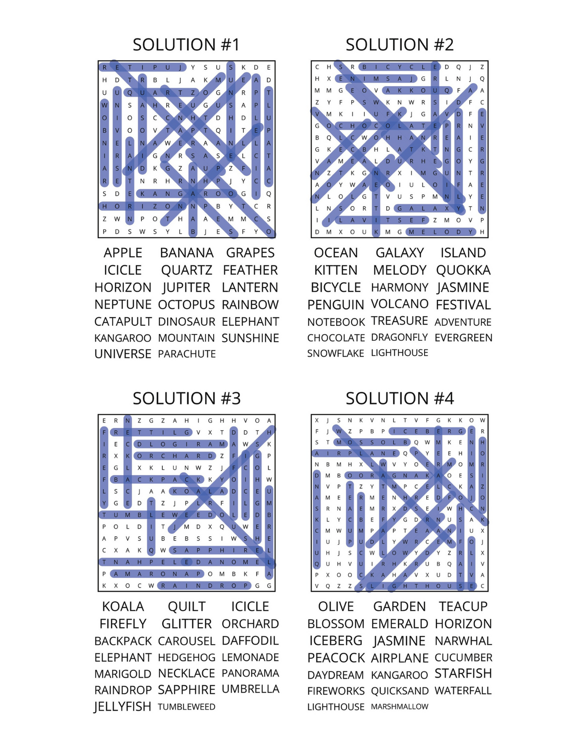 90 Random Word Search Puzzles: Volume 1