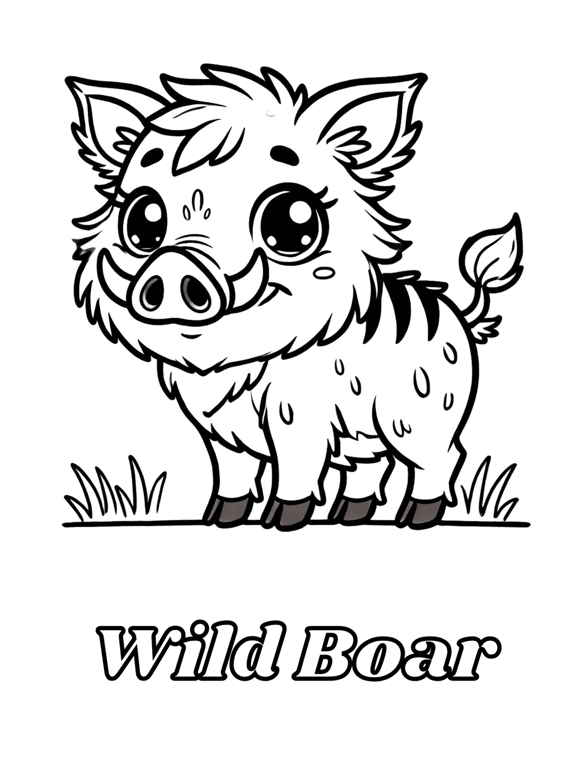 Baby Land Animals, Coloring Book for Ages 2 - 5-Print Edition