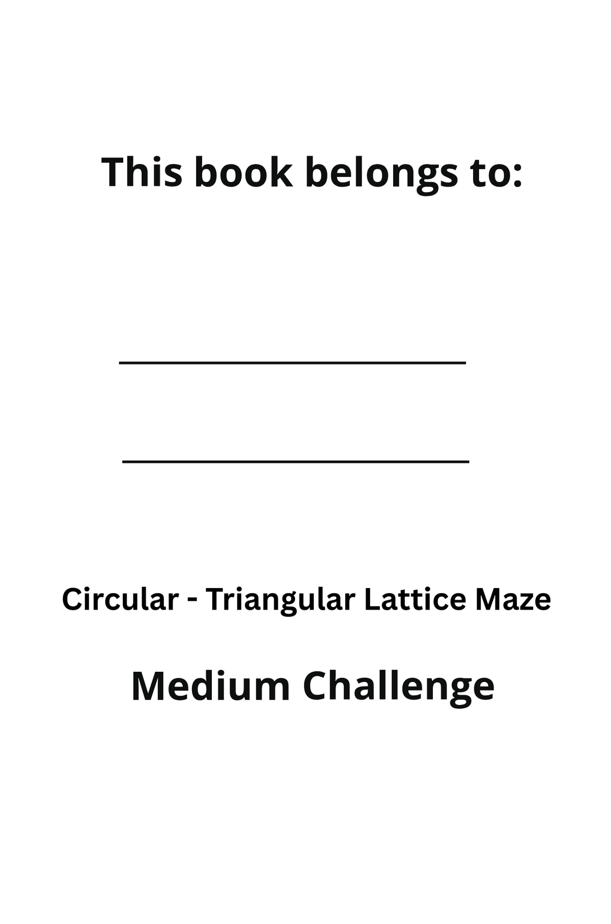 Circular Maze Puzzles-Triangular Lattice Digital PDF