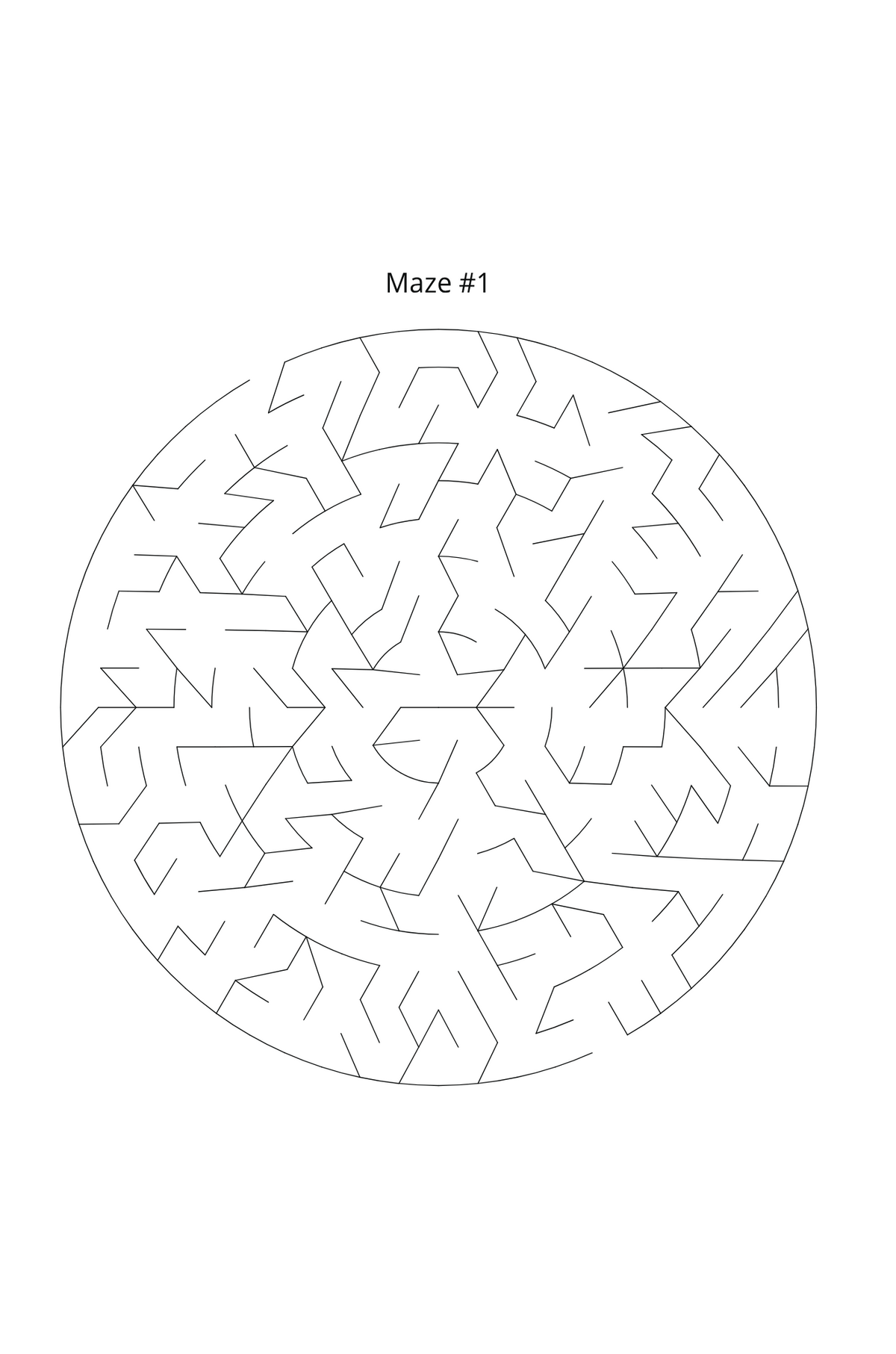 Circular Maze Puzzles-Triangular Lattice Digital PDF