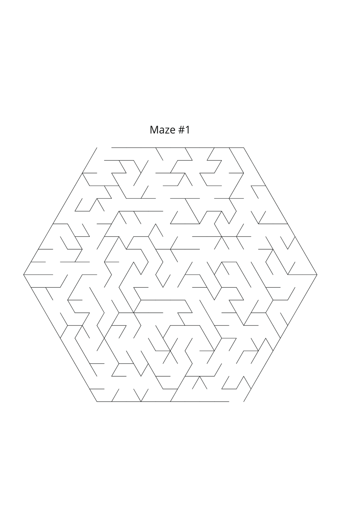Hexagon Mazes Digital PDF
