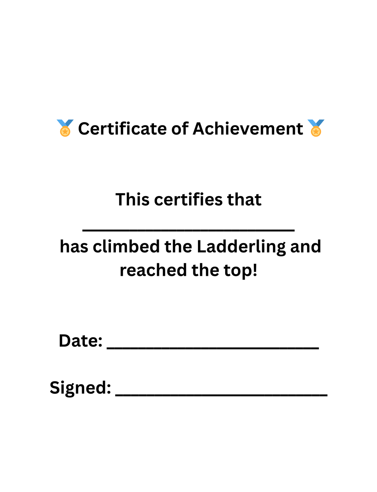 Ladderling - Tiny Rungs Digital PDF