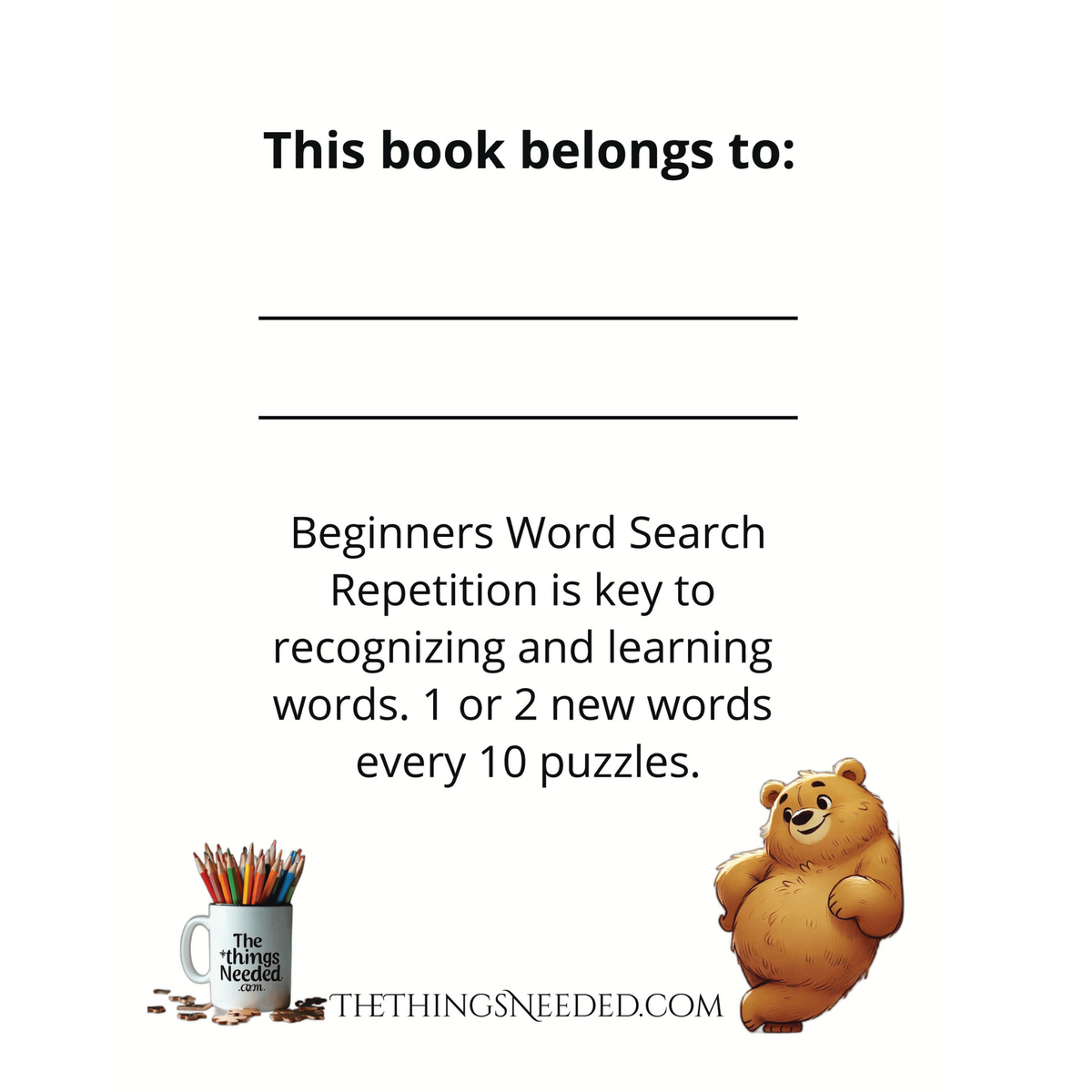 Beginners Word Search With Snickers: Volume 1-Digital PDF