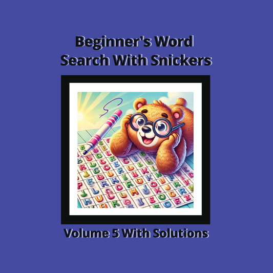 Beginners Word Search With Snickers: Volume 5-Digital PDF