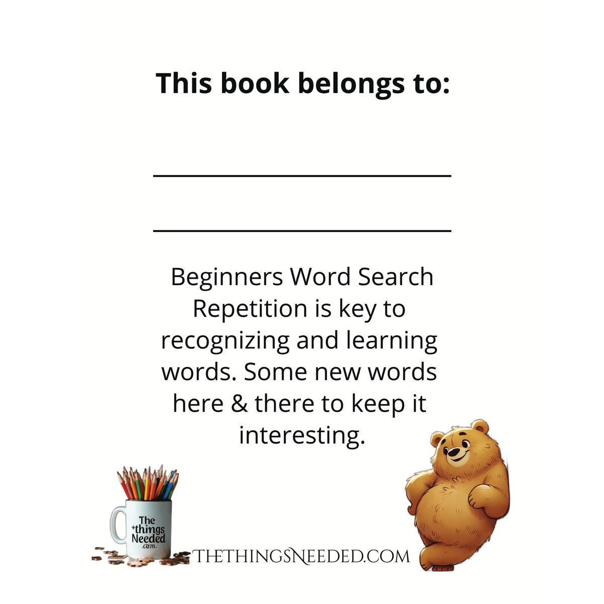 Beginners Word Search With Snickers: Volume 5-Digital PDF