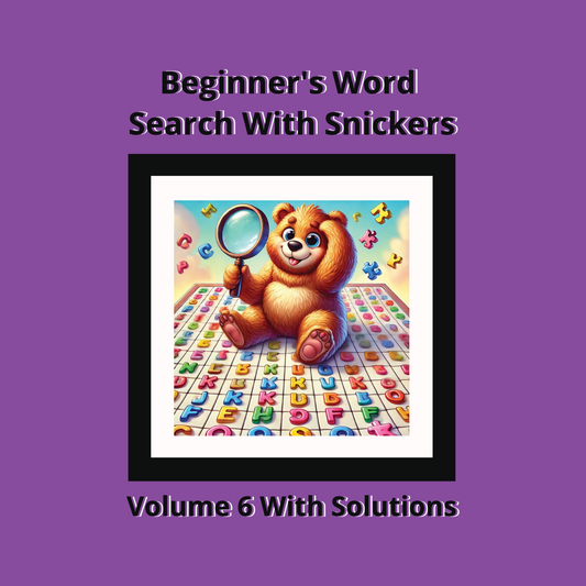 Beginners Word Search With Snickers: Volume 6-Digital PDF