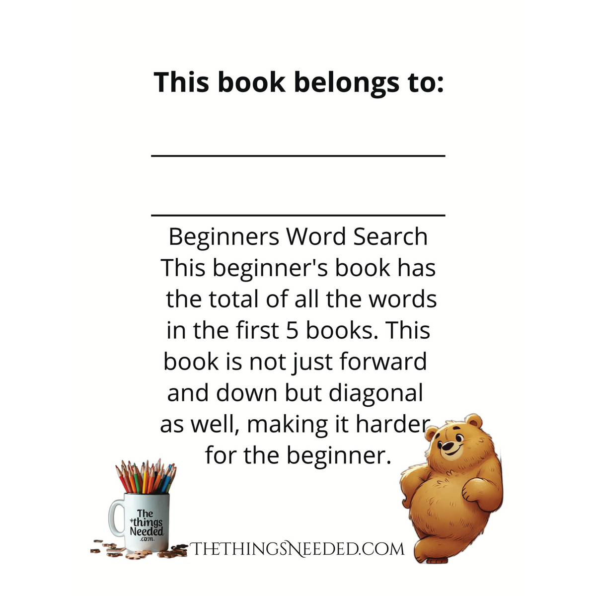 Beginners Word Search With Snickers: Volume 6-Print Edition