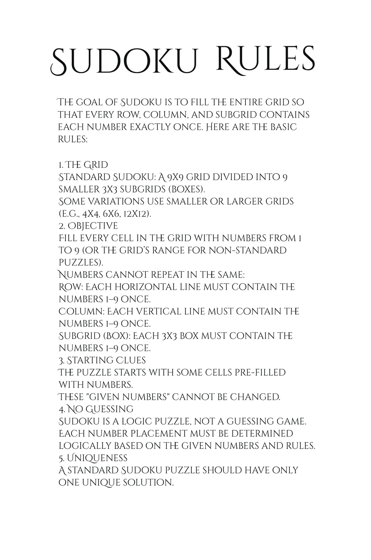 Sudoku Puzzles-Medium Challenge