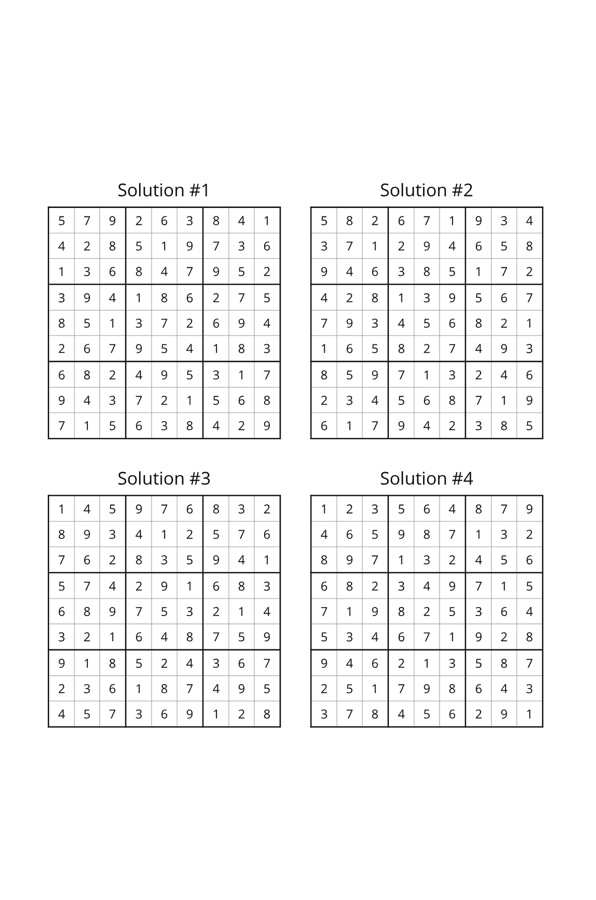 Sudoku Puzzles-Medium Challenge