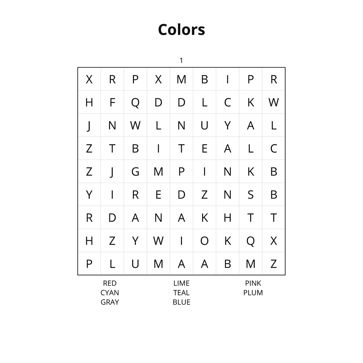 Beginner Word Search Puzzles-Digital PDF