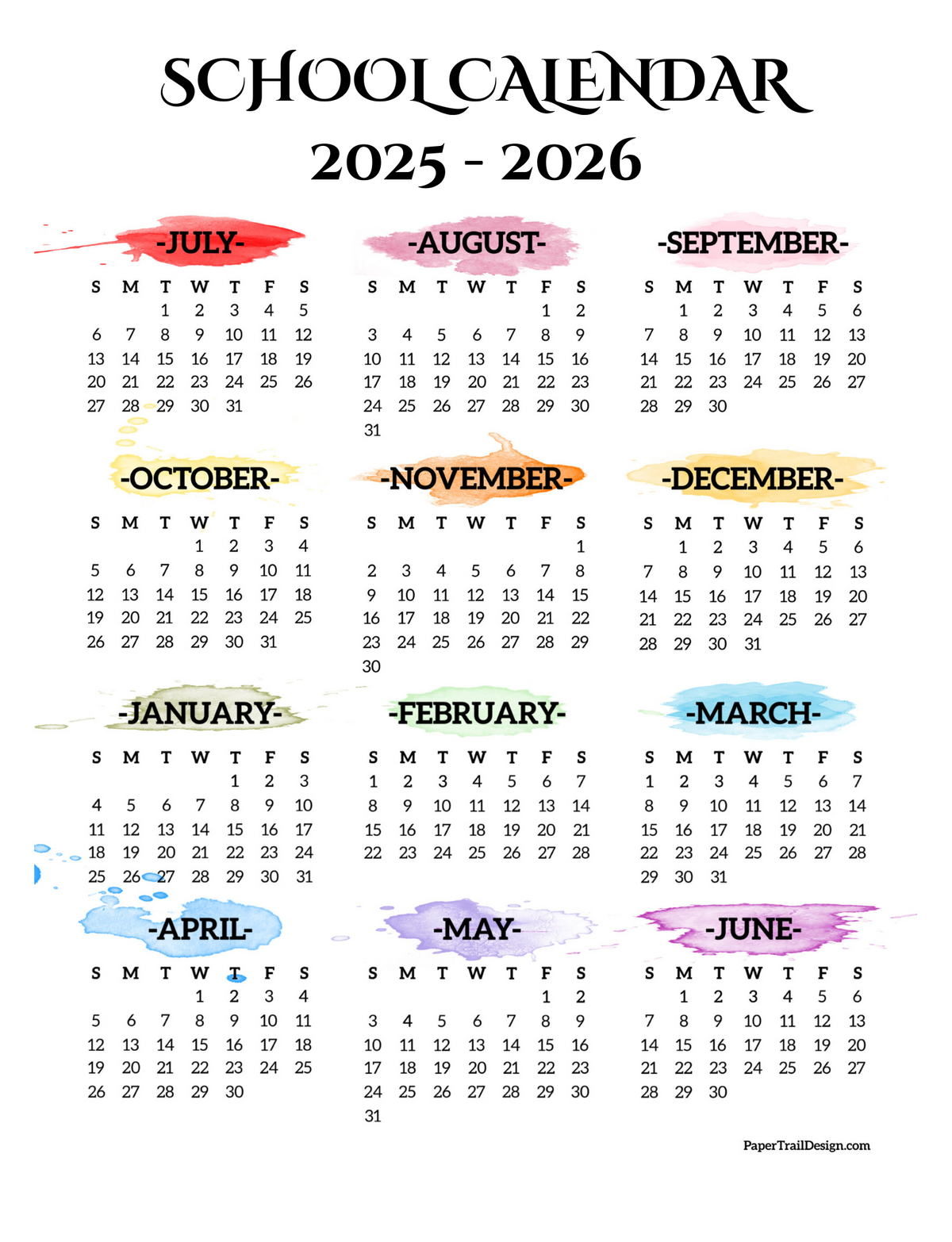 School Calendar NoteBook