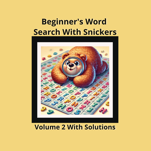 Beginners Word Search With Snickers: Volume 2-Digital PDF