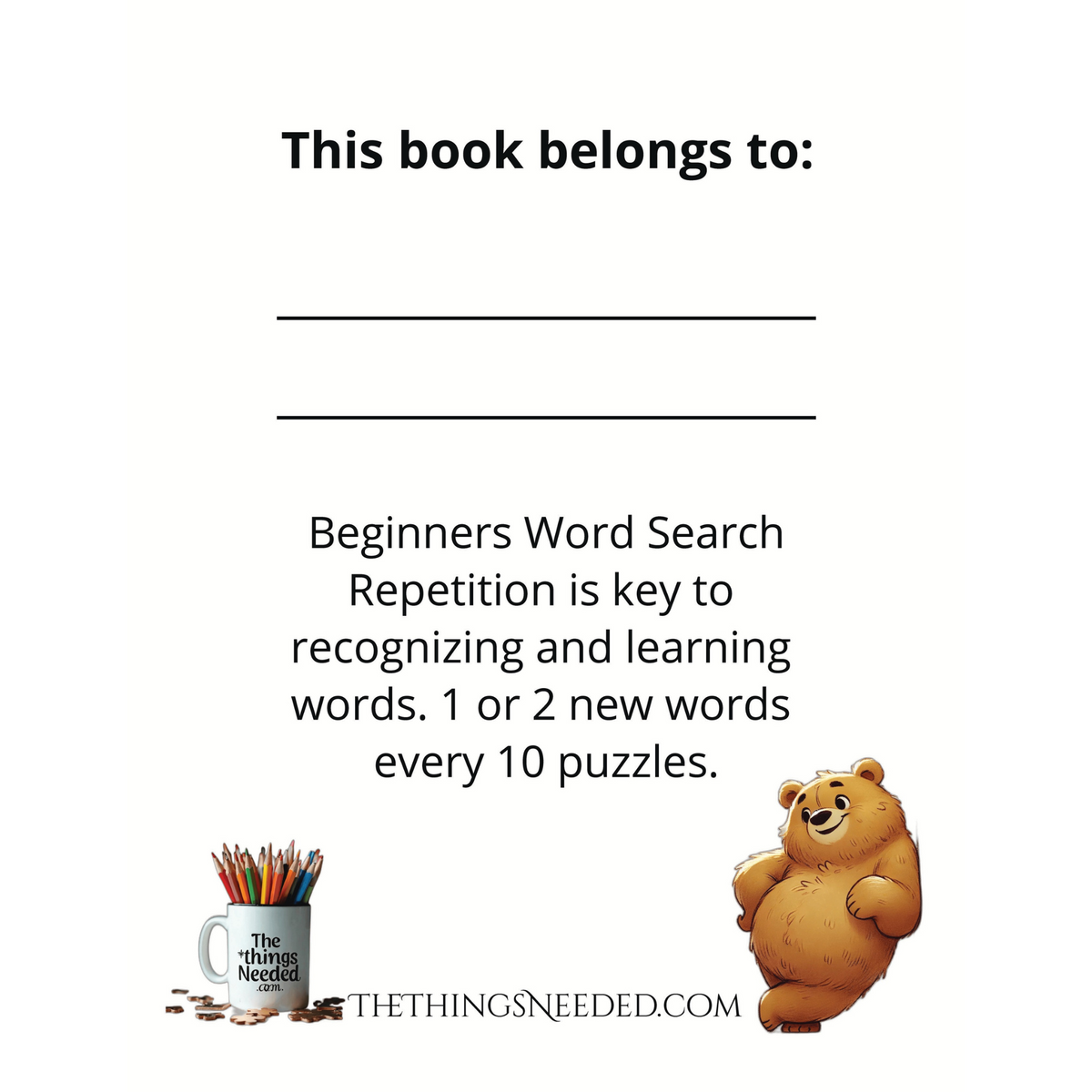 Beginners Word Search With Snickers: Volume 2-Digital PDF