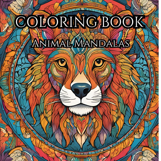Animal Mandalas - Adult Coloring Book-Digital PDF