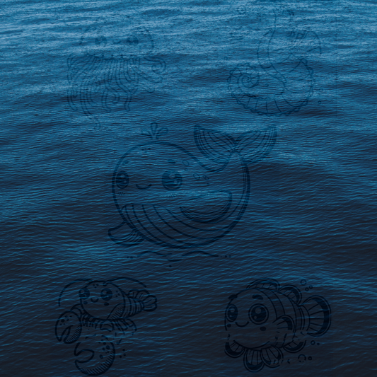 Baby Ocean Animals, Coloring Book for Ages 2 - 5-Digital PDF