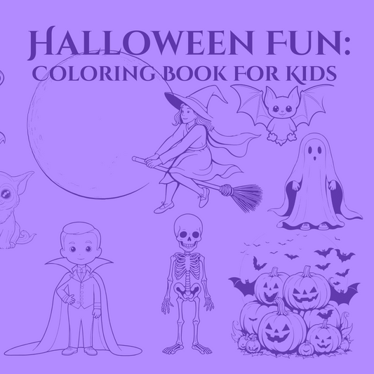 Halloween Fun: Coloring Book for Kids-Digital PDF